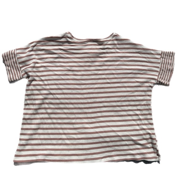 Hayden Los Angeles Waffle Textured Mixed Stripe Oversize Knit Tee Size 3XL - Picture 8 of 11